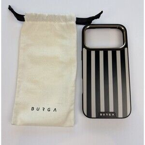 BURGA Elite iPhone 17 Pro Max Case Black Cream Stripe Slim Protective Cover